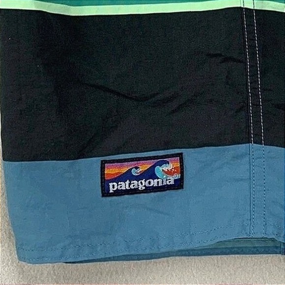 Patagonia Wavefarer® Boardshorts 19" Mens 34 Fitz Stripe Pigeon Blue Surf Swim - Picture 3 of 10